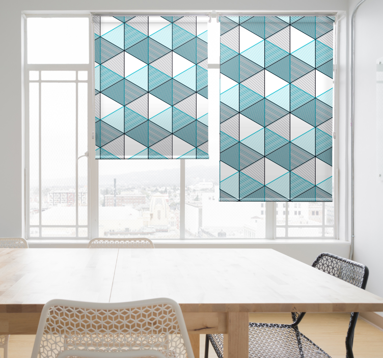 Ilúzia geo kocky textúry a vzory Roleta - Tenstickers