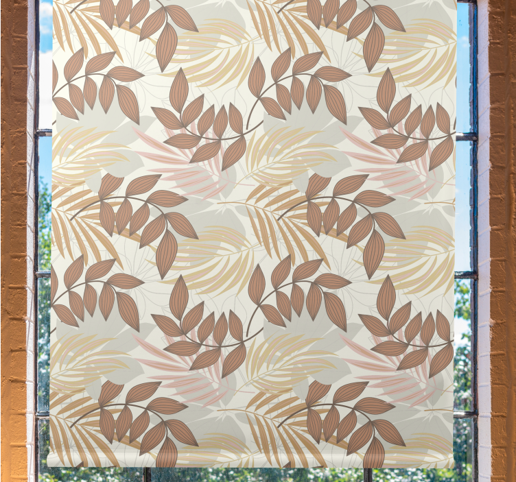 Mäkké a teplé farebné vetvičky kvetinová roleta - Tenstickers