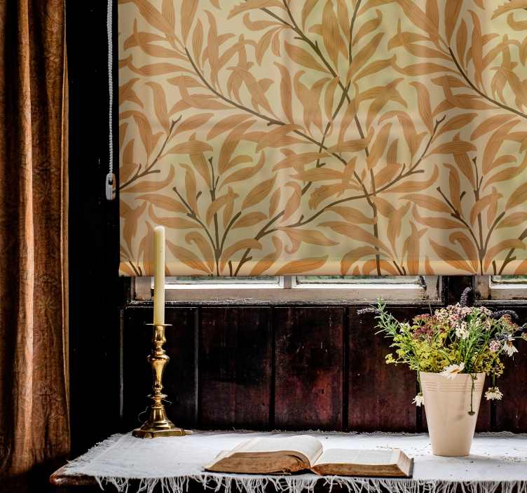 kvetinová roleta botanická listová tlač - Tenstickers