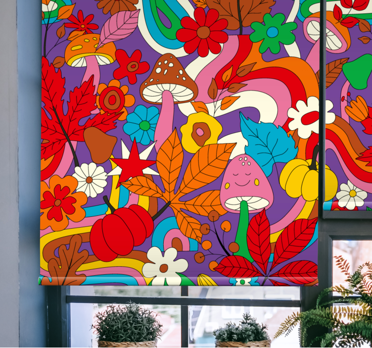 Kvetinová sila retro viac vintage roleta - Tenstickers