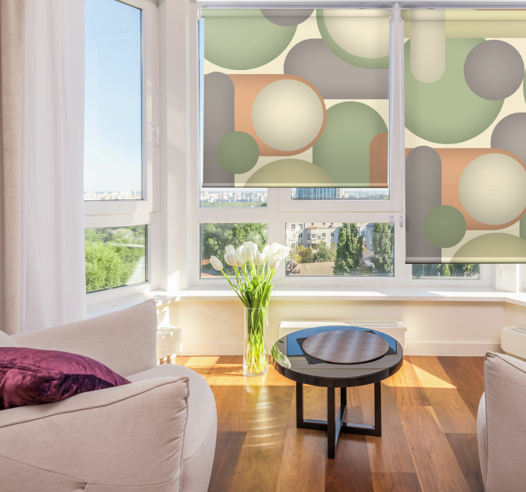 moderná roleta geometrické usporiadanie kruhu - Tenstickers