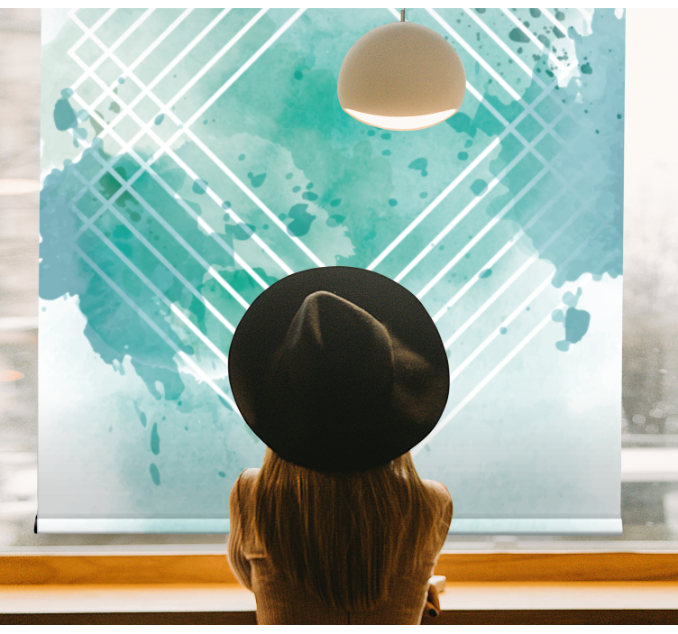 moderná roleta geometrický akvarelový vzor - Tenstickers