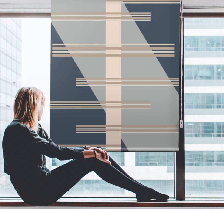 moderná roleta motív geometrických čiar - Tenstickers