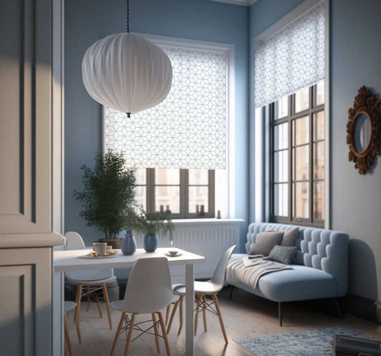 Vzor šesťuholníkového obrysu severská roleta - Tenstickers