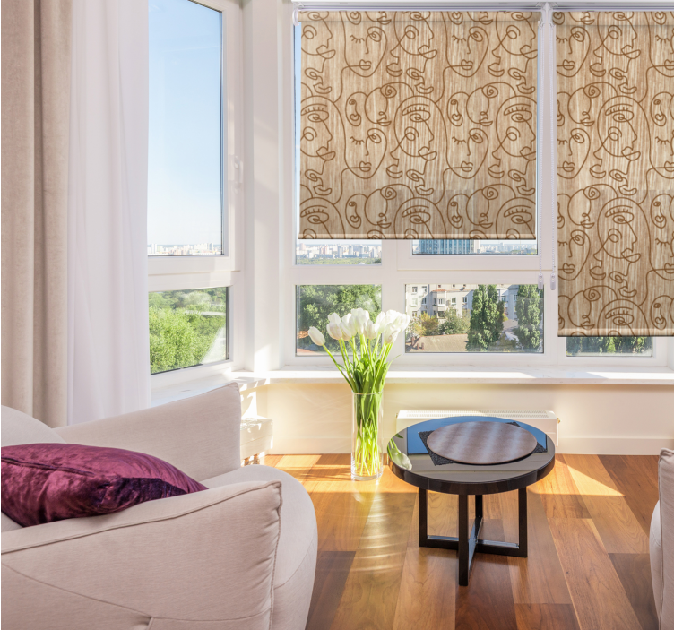 moderná roleta abstraktné vzory tváre - Tenstickers