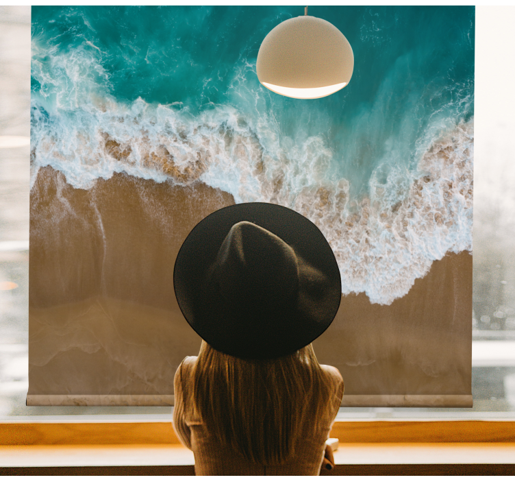 Roleta hlavná spálňa roztápajúca oceán a piesok - Tenstickers