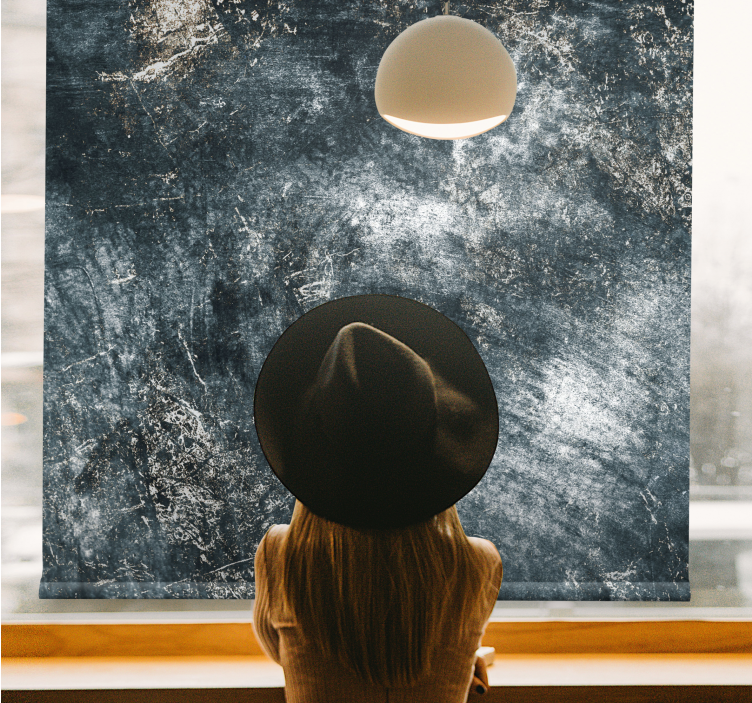 Opotrebovaná "priemyselný štýl" roleta do obývačky - Tenstickers