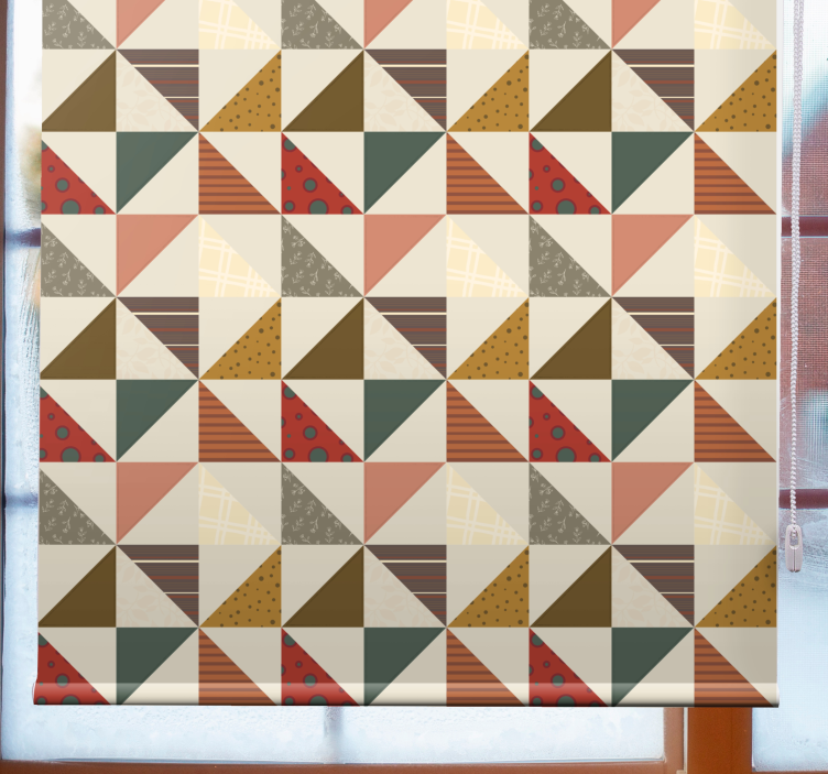 Patchwork geometrické viac vintage roleta - Tenstickers