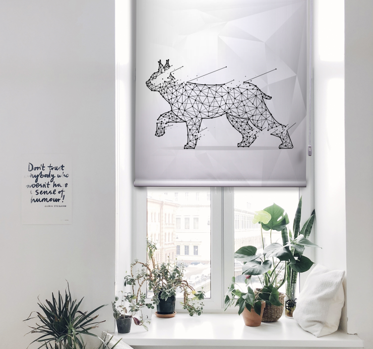Poligonálna mačka rôzne zviera Rolety - Tenstickers