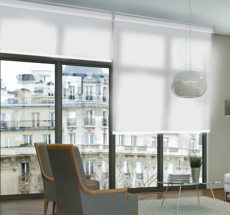 Elegantná priesvitná biela roleta - Tenstickers