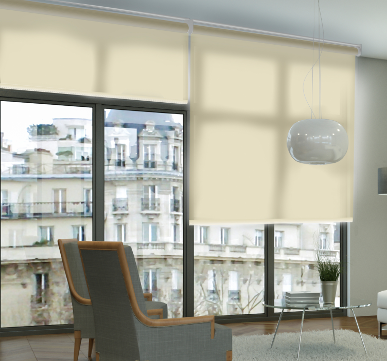 Jednoduchá priesvitná béžová roleta - Tenstickers