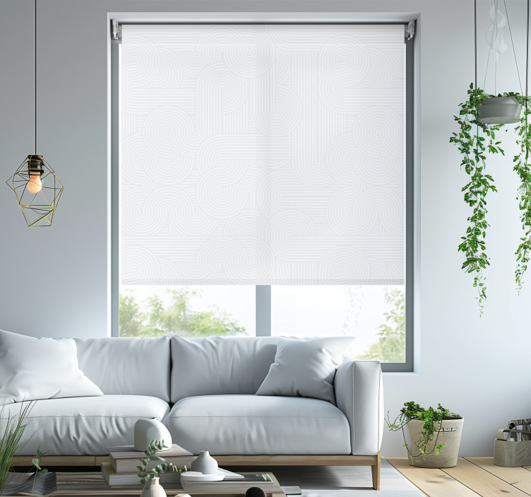 biela roleta vzor pruhov - Tenstickers