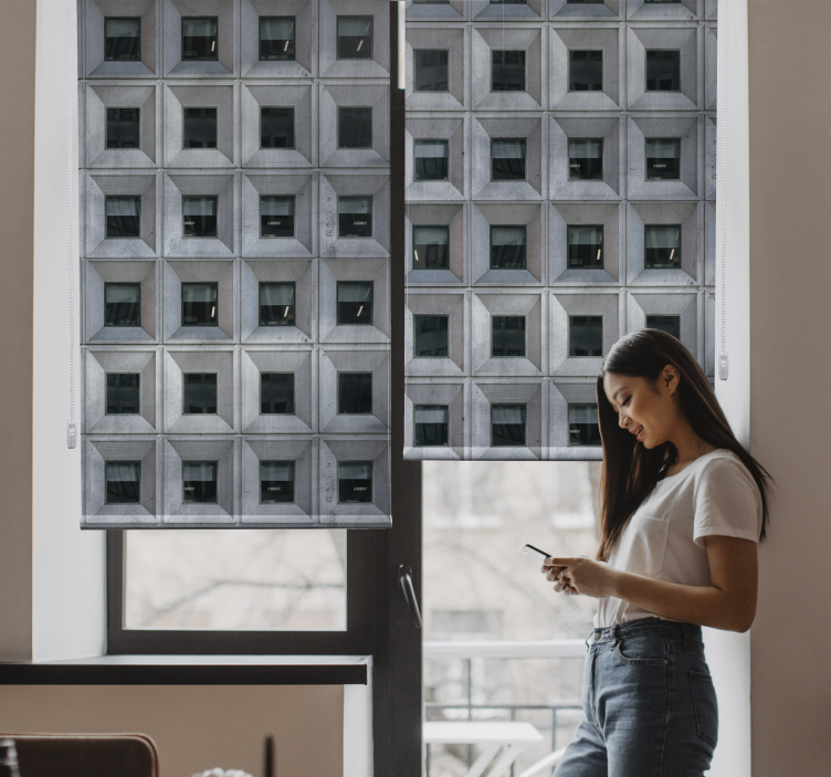 Roleta na okno v štýle brutalist - Tenstickers