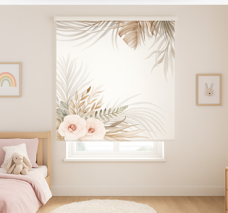 roleta do detskej izby boho kvetinový dizajn - Tenstickers