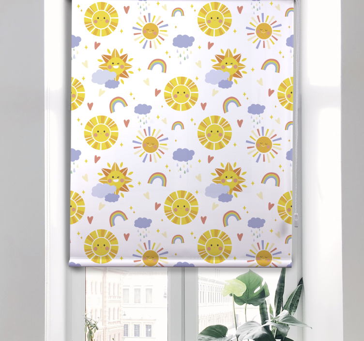 roleta do detskej izby slnečné mraky a dúhy - Tenstickers