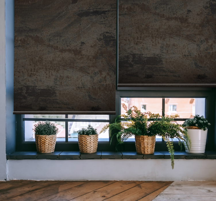 Roleta na okno hrdzavý kov - Tenstickers