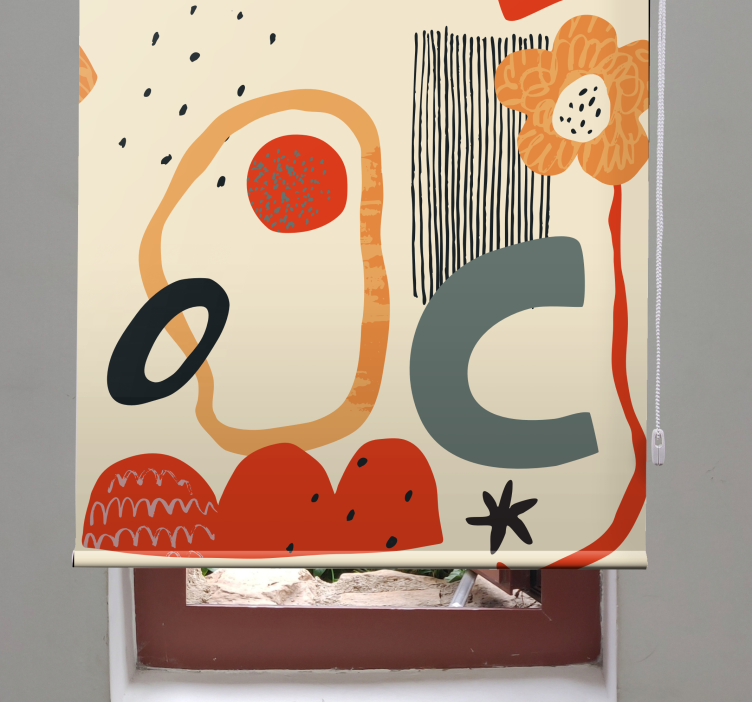 Roleta na okno abstraktná kvetinová kompozícia - Tenstickers