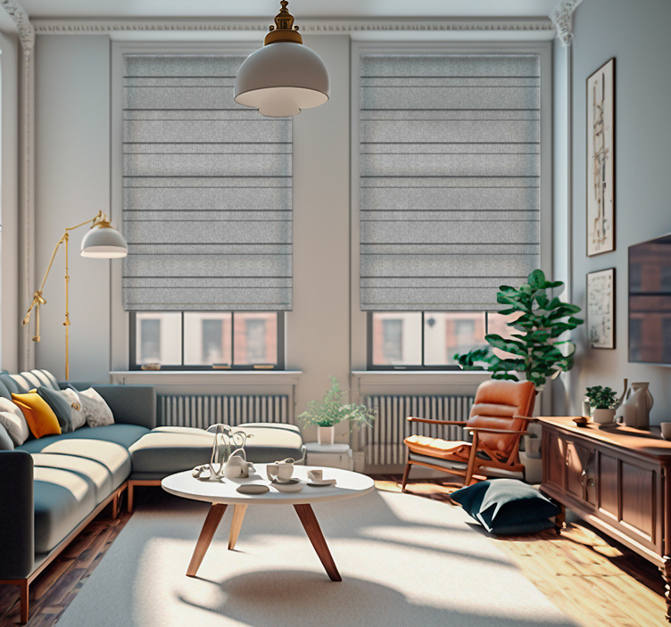 roleta do obývačky sivé pruhy - Tenstickers