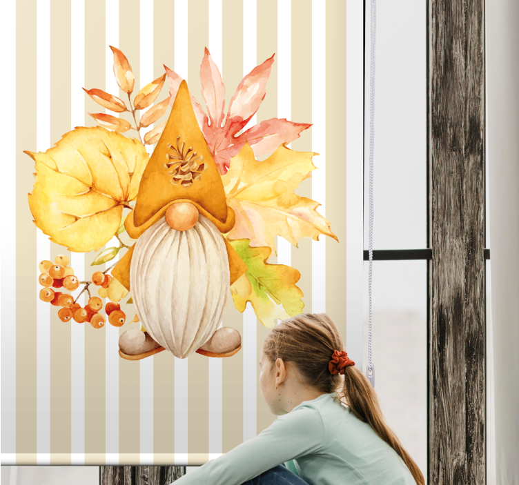 Roleta na okno jesenné zobrazenie trpaslíkov - Tenstickers