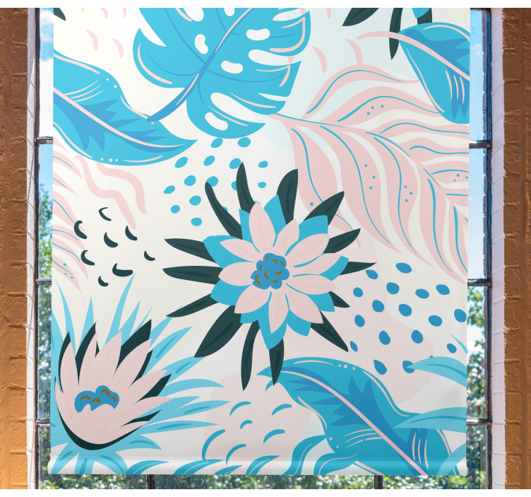 roleta na okno kvety dizajn botanických vzorov - Tenstickers