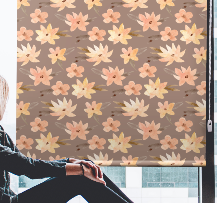 roleta na okno kvety jemný kvetinový vzor - Tenstickers