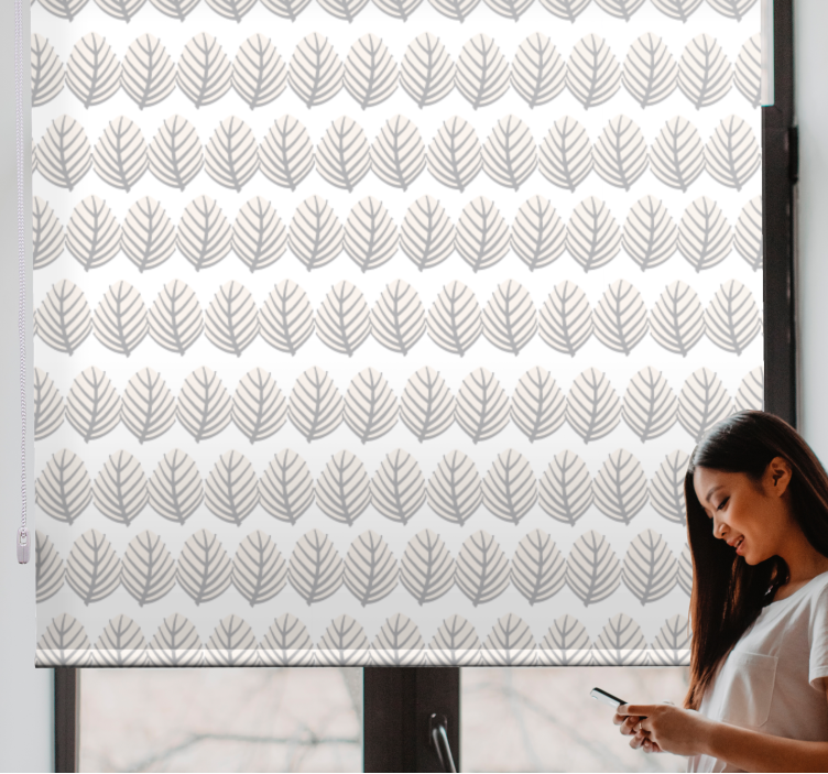 roleta na okno kvety usporiadanie motívov listov - Tenstickers