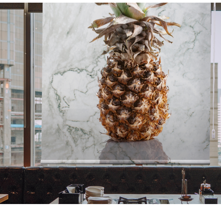 roleta na okno ovocie ananásové potešenie - Tenstickers