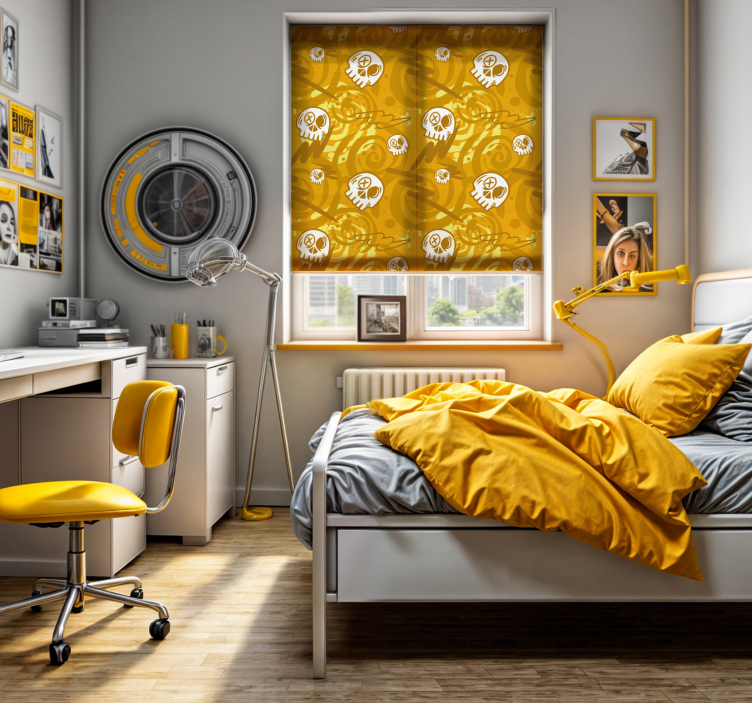 roleta do izby teenagera graffiti s lebkami - Tenstickers