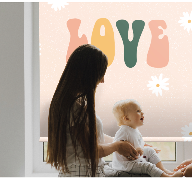 roleta s citátmi milujem kvetinový vzor - Tenstickers