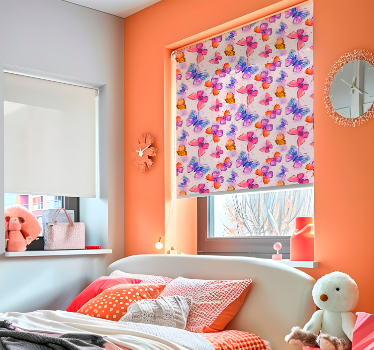 roleta motýle farebný akvarel - Tenstickers