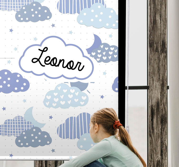 roleta s oblakmi personalizovaný cloudový vzor - Tenstickers