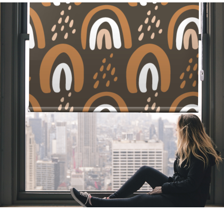 roleta do detskej izby maľované zemité dúhy - Tenstickers