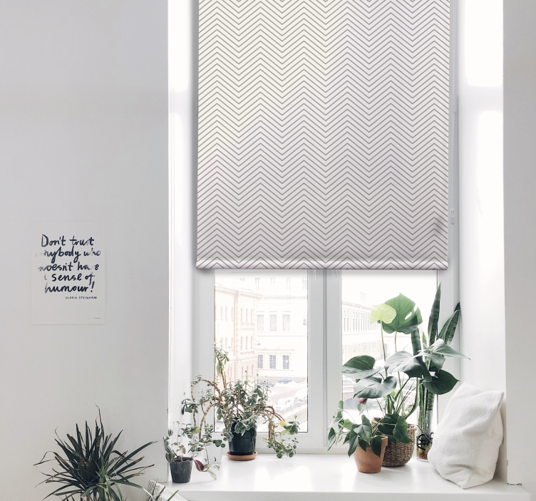 Roleta na okno sivé línie - Tenstickers