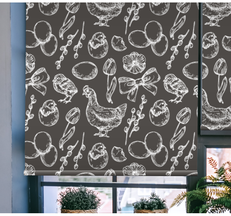 roleta so zvieratami očarujúce kuracie vzory - Tenstickers