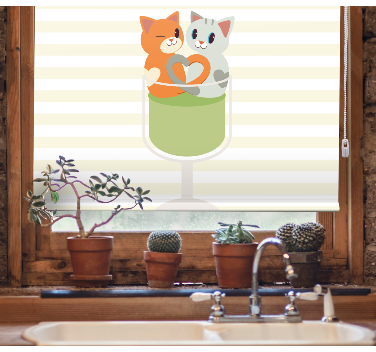 roleta so zvieratami roztomilí mačací spoločníci - Tenstickers