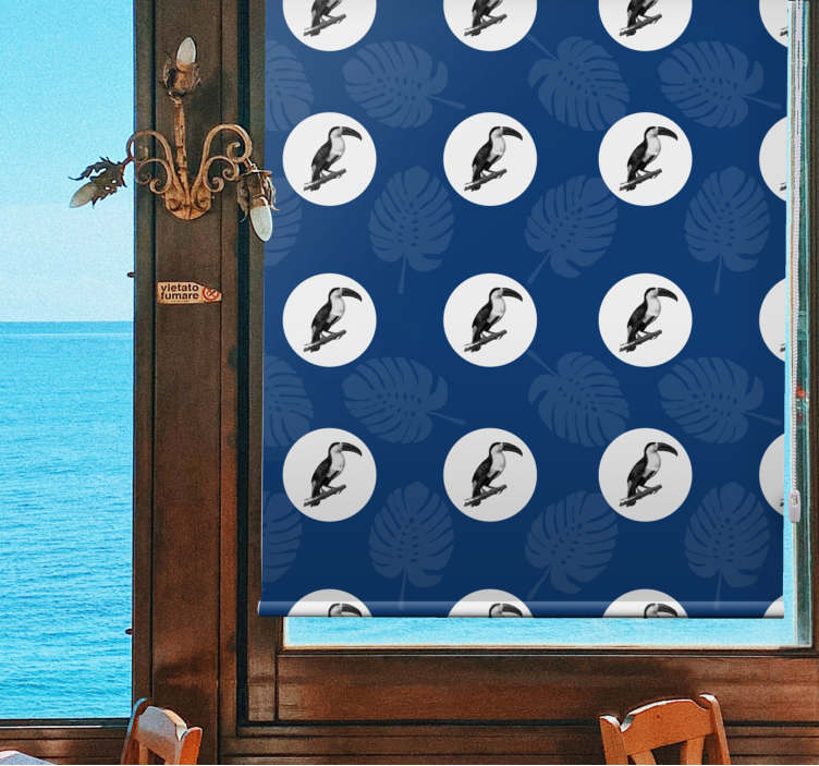 roleta so zvieratami vzor tropického tukana - Tenstickers