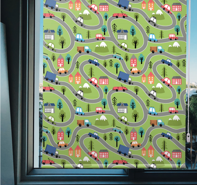 roleta do detskej izby farebné vozovky - Tenstickers