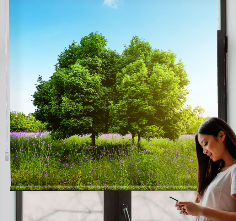 roleta stomy svieža zelená scéna - Tenstickers