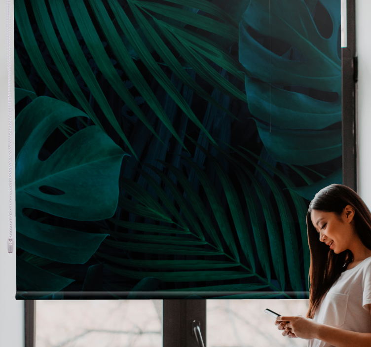 roleta stomy vzory tropických listov - Tenstickers