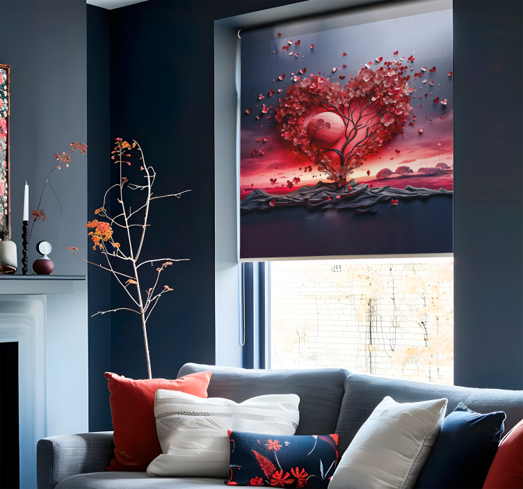 Roleta láska srdcový strom - Tenstickers