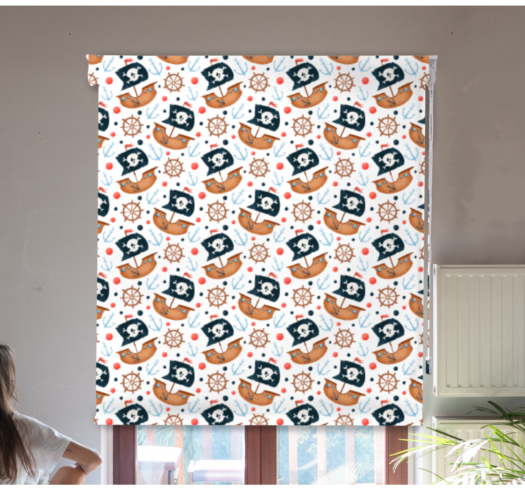 Roztomilý kreslený vzor piráti detská slepota - Tenstickers