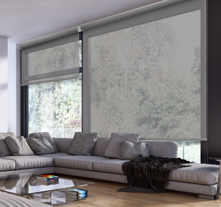 Jednoduchá sivá priehľadná roleta - Tenstickers