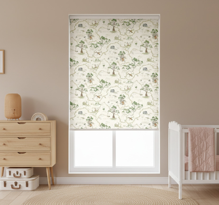 Škandinávska roleta umelé abstraktné lesné stromy - Tenstickers