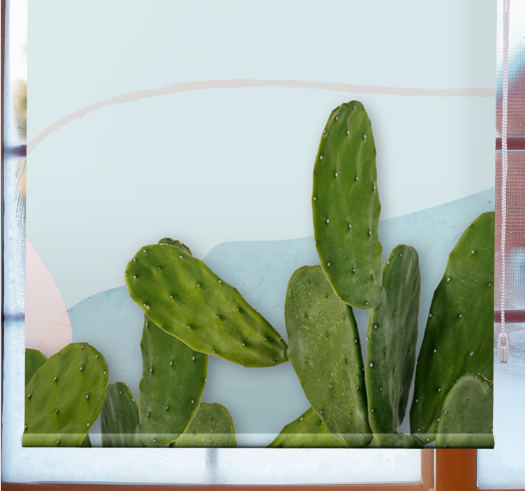 „kawaii“ štýl tvaruje kaktusovú slepú fototapeta - Tenstickers