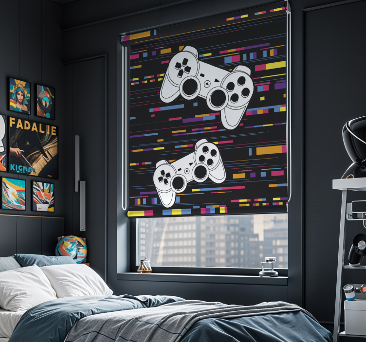 Viacfarebná diaľková konzola geek blind - Tenstickers