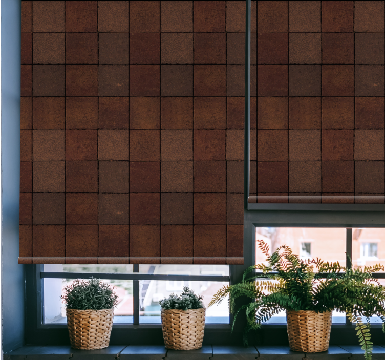 Vzor drevo tehla rustikálna roleta - Tenstickers