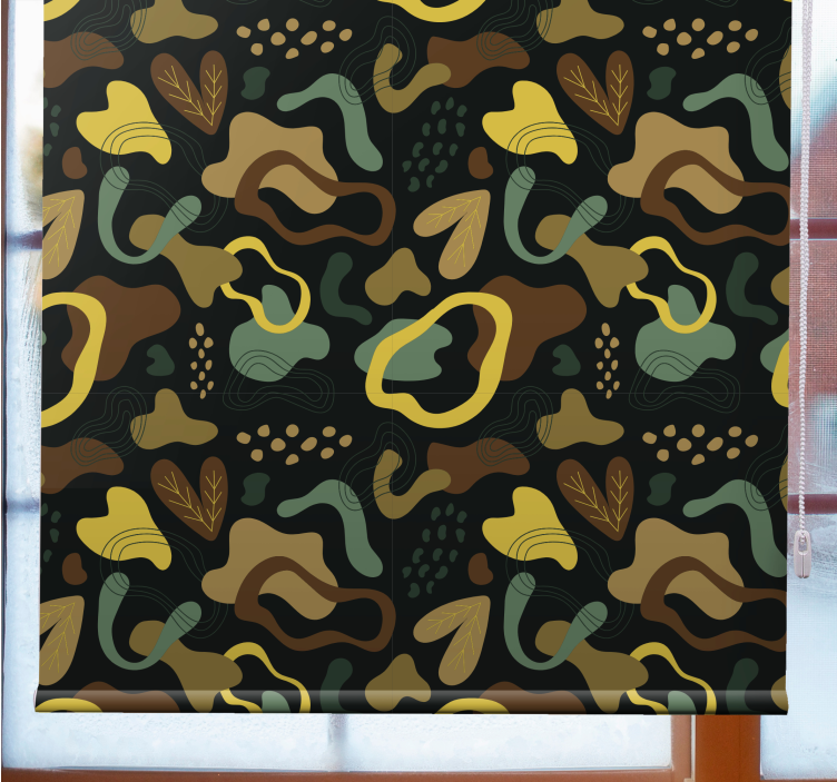 vzorovaná roleta abstraktné tvary listov - Tenstickers