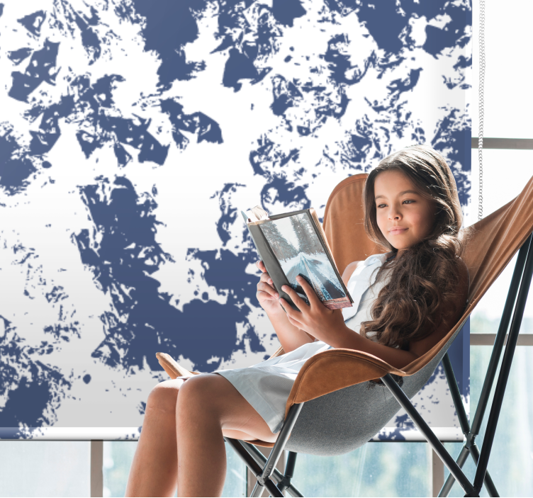 vzorovaná roleta abstraktný modrý vzor - Tenstickers