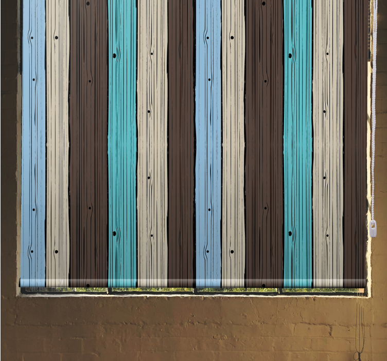 vzorovaná roleta drevený pruhovaný vzor - Tenstickers