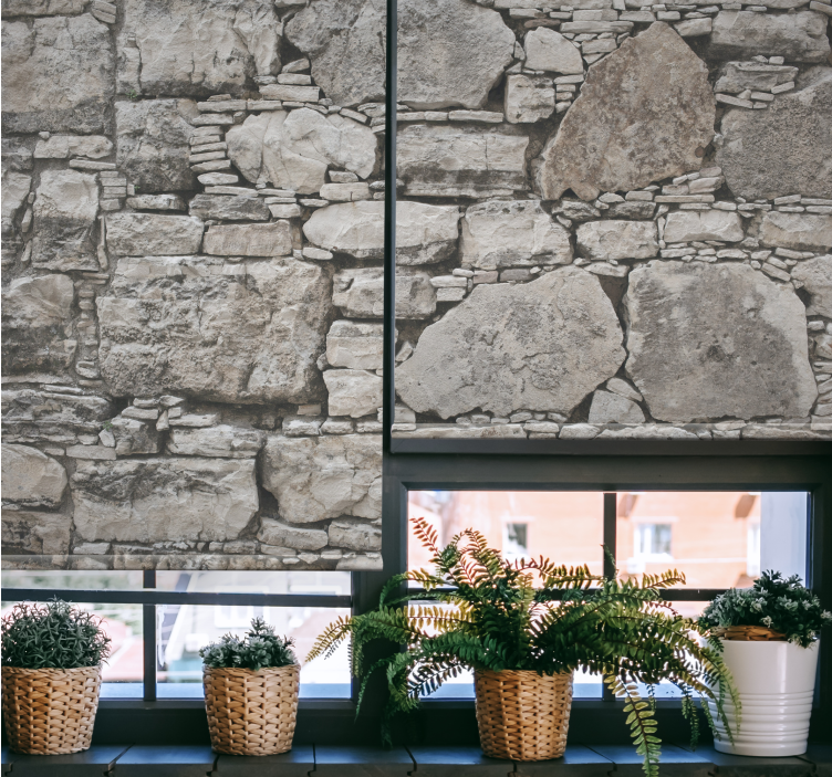 vzorovaná roleta efekt kamennej steny - Tenstickers